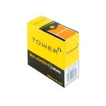 Tower Self Adhesive Flu. Orange Labels 19X25MM 200 Labels
