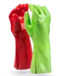 Cronus Red green Pvc Gloves Reinforced Wrist