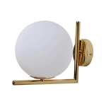 Branch Wall Light Satin Gold With Opal Glass