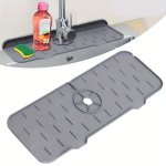 1PC Kitchen Sink Splash Guard Kitchen Faucet Sink Splash Guard Silicone Faucet Mat Faucet Splash Pad For Kitchen Bathroom 37.08C