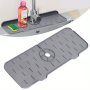 1PC Kitchen Sink Splash Guard Kitchen Faucet Sink Splash Guard Silicone Faucet Mat Faucet Splash Pad For Kitchen Bathroom 37.08CM/13.97CM