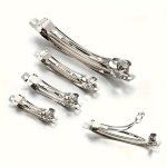 10PCS Spring Hair Clips Automatic Bow Hairpin For Jewelry Making