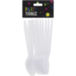 White Plastic Spoons 12-PACK