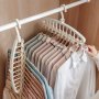 1PC White 11-HOLE Multifunctional Clothes Hanger Multi-hole Drying Rack Student Dormitory Clothes Storage Hanging Rack