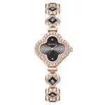 Fashion Four Leaf Clover Bracelet Quartz Watch Emerald Women Wrist Watch