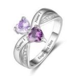CRI103264 - 925 Sterling Silver Personalized Birthstones Ring