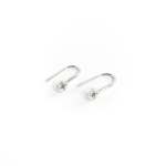 Diamond Dot Earrings In Silver
