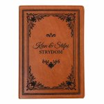 Leather Wedding Guest Book Personalised A4