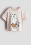 Printed Cotton T-Shirt - Pink Multi