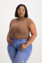Mbali High-neck Bodysuit - Mocha - 2XL