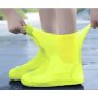 1 Pair Flexible Silicone Waterproof Shoe Covers Non-slip Rubber Rain Boot Protectors Durable Overshoes For Outdoor Rainy Day Activities