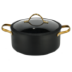 Black Non Stick Casserole Pot 24CM