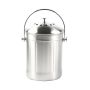 28CM Countertop Stainless Steel Compost Bin With Charcoal Filter - Silver