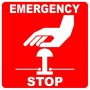 Emergency Stop 19X19CM SIGN-2 Pack.