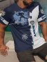 Men's Rugby Player Graphic Print T-shirt Short Sleeve Crew Neck Tee Men's Clothing For Summer Outdoor