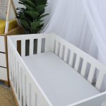 Cot Fitted Sheet Light Grey