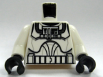 Parts Star Wars Torso Sw Armor Clone Pilot Clone Wars Pattern White Arms Black Hands 973PB0500C01
