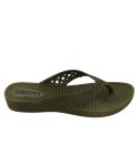 Ladies Aerosoft Jello Thong Sandal - 9 Olive