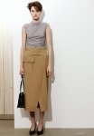 Cropped Turtleneck Top - Grey Marl