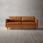 Glenhaven 3-SEATER Leather Couch Tan