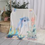 Personalised Fleece Blanket Dolphin Under The Sea