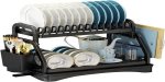 Premium Stainless Steel Kitchen Dish Draining Rack With Tray