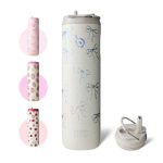 Bottle Bottle Insulated Water Bottle 24OZ With Straw Lid And Handle For Sports Travel Gym Stainless Steel Water Bottles Double-w