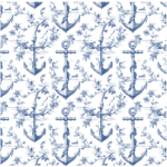 Printed Runner Coastal Toile Anchor