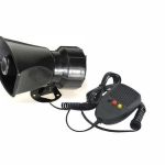DC12V 3 Sound Tone Car Speakers Or Motorcycle Warning Siren Alarm Loudspeaker With MIC