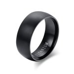 1PC Trendy Cool Black 8MM Ring Wedding Engagement Jewelry Exquisite Men's Accessory Jewelry For Daily Wear For Banquet Party Hol