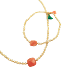 Goldair Gold & Rose Quartz Gemstone Matching Beaded Set - Pink