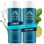 Oars + Alps Body Wash For Men Mens Body Wash & Face Cleanser With Vitamin E & Antioxidants Moisturizing Paraben & Sulfate Free C