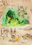 Germination Practicum Art Card Gold-stamped Planeswalker Symbol Secrets Of Strixhaven Art Series - Damaged