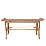 Rattan Console Table Brown