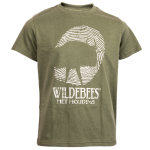 WBB128 Army Green Finger Print Boys Tee S23 - 7 To 8