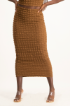 Thalia Midi Skirt - Toffee - M Toffee