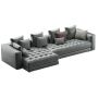 Teddy-george - Zoila Couch / Sofa In Steal Green/grey Sued Velvet