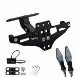 Mdpromcp Universal Adjustable Motorcycle License Plate Holder Motorcycle Fender Eliminator Kit With 2 Turn Signal Lights