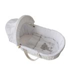 Moses Basket & Linen Set Grey