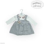 2 Piece Quilted Dress In Grey - Grey 18 Months