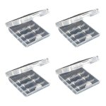 Set Of 4 Aa Battery Storage Boxes Holds 16 Batteries - EPH116