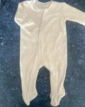 Woolworths Beige Hearts Tonal Fleece Onesie 6 12M