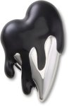 Silver And Black Enamel Heart Jibbitz - Multi Osfa