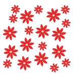 Large & Small Red Daisies Pack Of 20