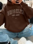 Women's Casual Sports Hooded Sweatshirt Comfortable And Fashionable Suitable For Sports And Daily Life Letter Print Suitable For