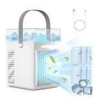 Portable USB Rechargeable MINI Desk Aircooler Fan With Humidifier Lenorar