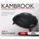 Kambrook Retro Fan Heater Black