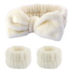 Spa Headband Wrist Washband Scrunchies Cuffs For Washing Face Towel Wristbands Hair Headband Face Wash Wristband For Women Girls