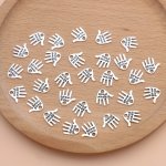 30PCS Silver Plated Handmade Carved Palm Charms Vintage Alloy Hand Pendants For Jewelry Making Diy Handmade Necklace Earrings Ke