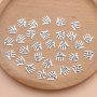 30pcs Silver Plated Handmade Carved Palm Charms Vintage Alloy Hand Pendants For Jewelry Making DIY Handmade Necklace Earrings Key Chain Accessories